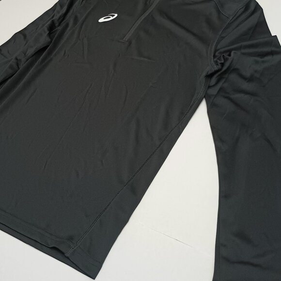 Asics Men's Black 1/4 Zip Long Sleeve Pullover T-shirt Running Workout Active XS - Picture 6 of 10